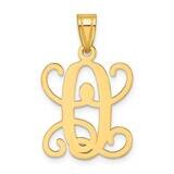 Initial Letter O Pendant 14k Gold Casted High Polished XNA518Y/O, MPN: XNA518Y/O,