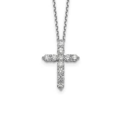Cross Pendant with Chain 14k White Gold PM1000-100-WA, MPN: PM1000-100-WLD, 191101414596