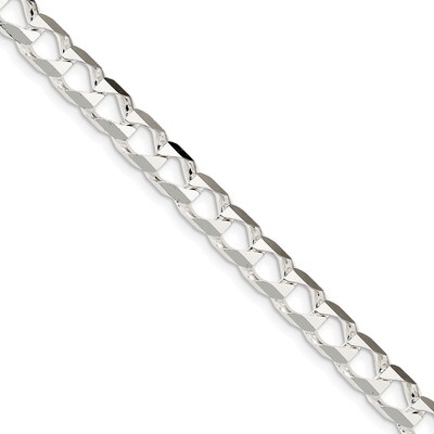 9 Inch 8.6mm Polished Open Curb Chain Sterling Silver QFOC300-9, MPN: QFOC300-9, 883957832913