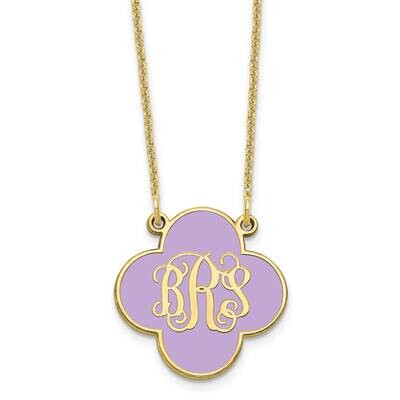 Epoxied Clover Monogram Necklace 10k Gold 10XNA602Y, MPN: 10XNA602Y, 196904158517
