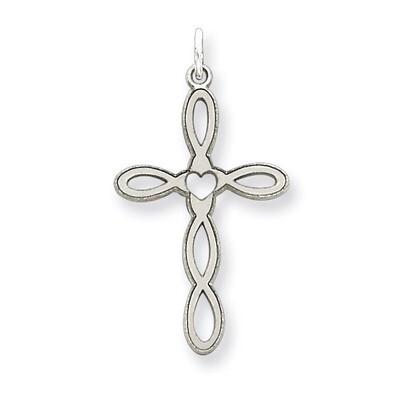 Cross Pendant Laser Designed Sterling Silver QXR134, MPN: QXR134, 883957681207