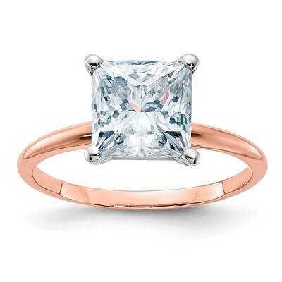 2 1/2ct. 7.5mm D E F Pure Light Princess Moissanite Solitaire Ring 14k Rose Gold RGSH15P-16MP, MPN:…