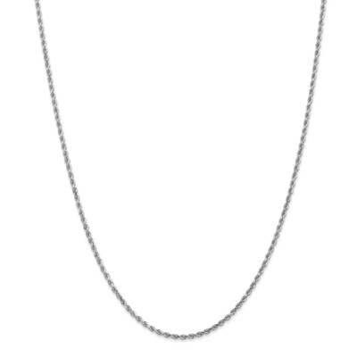 2mm Diamond-Cut Rope Chain 16 Inch 10k White Gold 10K016W-16, MPN: 10K016W-16, 191101727443