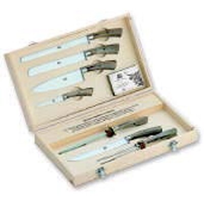 Berti Small Set For Serving 7 Knives Ox Horn Handle 322