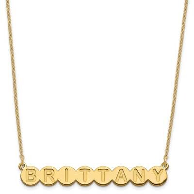 8 Letter Bubble Necklace Sterling Silver Gold-plated XNA1318GP, MPN: XNA1318GP,