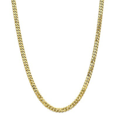 Leslie&#39;s 6.1mm Flat Beveled Curb Chain 9 Inch 10k Gold HB-8227-9, MPN: 8227-9, 191101755965