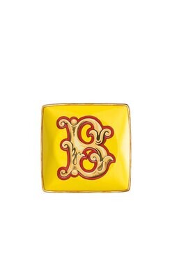 Versace Christmas Holiday Alphabet Canape Dish Alphabet Letter B 4 3/4 Inch Square, MPN: 11940-4036…