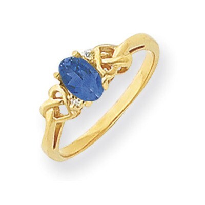 Tanzanite Diamond Ring 14k Gold 6x4mm Oval Y4690T/A, MPN: Y4690T/A, 883957583327