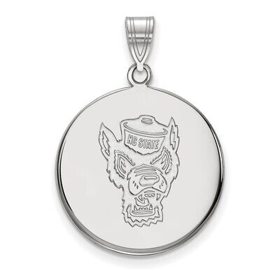 North Carolina State University Large Disc Pendant 14k White Gold 4W072NCS, MPN: 4W072NCS, 88677485…