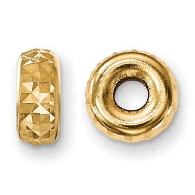 Diamond-Cut 3.0mm Roundel Bead 14k Yellow Gold YG4901, MPN: YG4901,