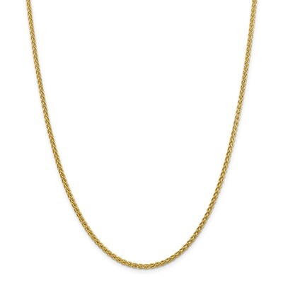 20 Inch 2.75mm Semi-solid Wheat Chain 14k Gold BC171-20, MPN: BC171-20, 883957060040