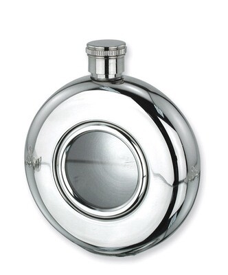 Glass Window Stainless Steel 5Oz Round Flask GL974, MPN: GL974, 81287846529