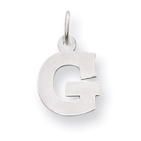 Small Block Initial G Charm 14k White Gold YC665G, MPN: YC665G, 883957973029