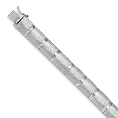 Leslie&#39;s Brushed Fancy Bangle 7.5 Inch Sterling Silver Polished HB-QLF975-7.5, MPN: QLF975-7.5, 191…