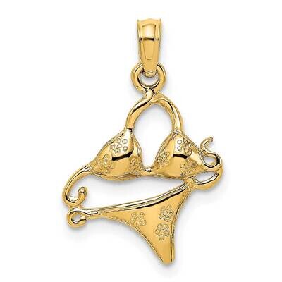 Bikini Bathing Suit Charm 14k Gold K7258, MPN: K7258, 637218075751