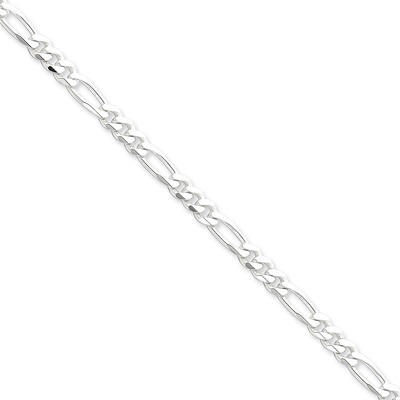 24 Inch 5.25mm Figaro Chain Sterling Silver QFG150-24, MPN: QFG150-24, 883957083988