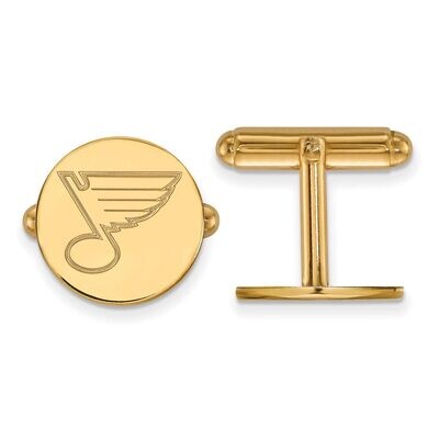 Saint Louis Blues Cufflinkss Gold-plated Silver GP010BLE, MPN: GP010BLE, 886774741987