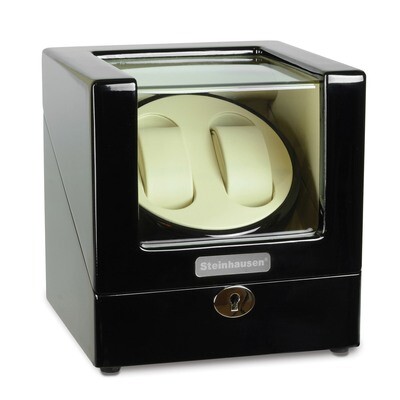 Steinhausen Heritage Onyx Finish Dual Watch Winder GM20217, MPN: GM20217, 849689026778