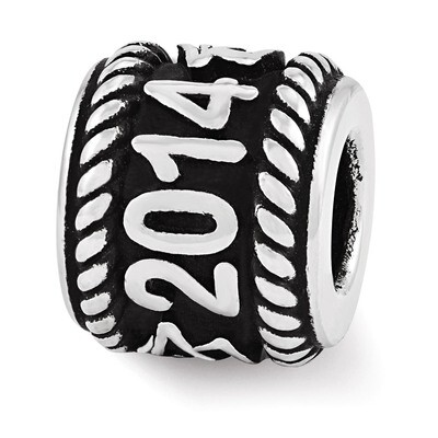 Rope Edge with Grad Cap Personalized Bead - Sterling Silver QRSXNA1G, MPN: QRSXNA1G, 191101392092