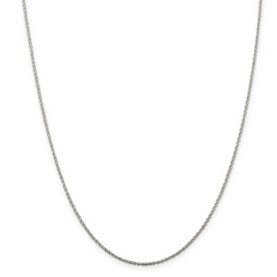 20 Inch 1.3mm Loose Rope Chain Sterling Silver Rhodium-plated QFC67R-20, MPN: QFC67R-20, 8867741261…