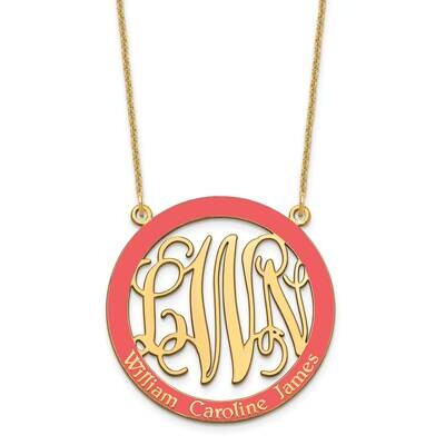 Large Epoxied Family Monogram Necklace 14k Gold XNA572Y, MPN: XNA572Y,