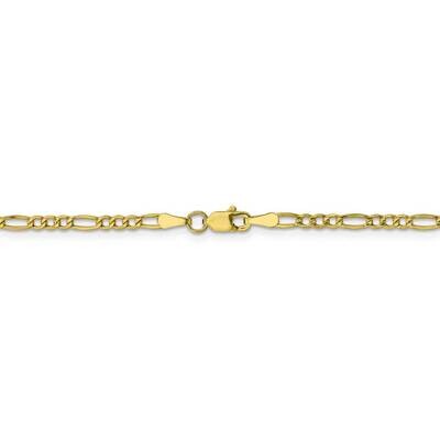 22 Inch 2.5mm Semi-Solid Figaro Chain 10k Yellow Gold 10BC120-22, MPN: 10BC120-22, 191101905278