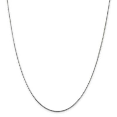 1.5mm Diamond-Cut Snake Chain 22 Inch Sterling Silver QFS17-22, MPN: QFS17-22,