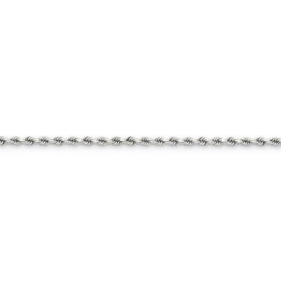 2.5mm Diamond-cut Rope Chain 7 Inch 14k White Gold 018W-7, MPN: 018W-7, 886774083780