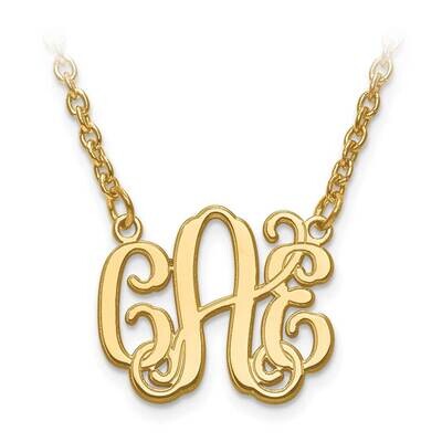 XS Laser Polished Etched Outline Monogram with Chain 14k Gold XNA538Y, MPN: XNA538Y, 886774580401