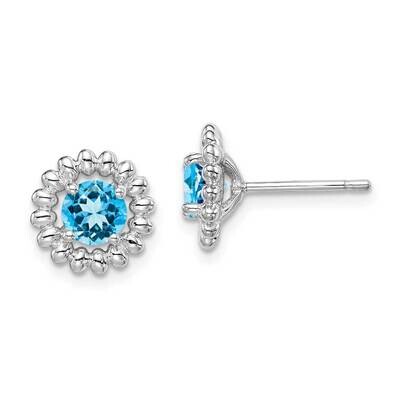 LB Topaz Earrings Sterling Silver Rhodium Plated QE14495DEC, MPN: QE14495DEC, 883957813400