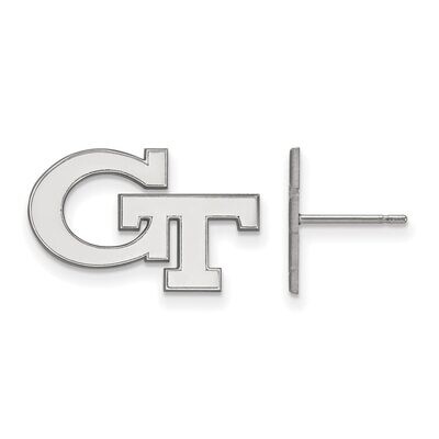Georgia Institute of Technology Small Post Earring 14k White Gold 4W061GT, MPN: 4W061GT, 8867748524…