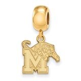 University of Memphis Bead Charm Small Dangle Gold-plated Silver GP023UMP, MPN: GP023UMP, 886774927…