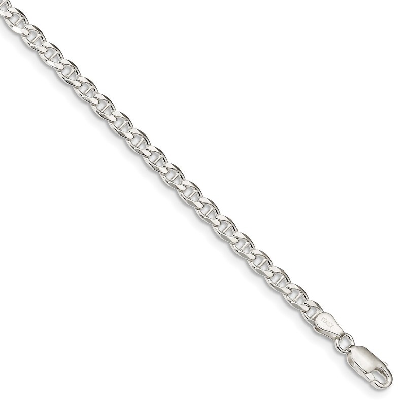 8 Inch 4.15mm Flat Anchor Chain Sterling Silver QFAN100-8, MPN: QFAN100-8, 883957961101