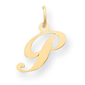 Initial P Charm 14K Gold Small Fancy Script YC650P, MPN: YC650P, 886774136622