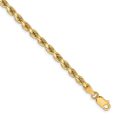 8 Inch 3.75mm Diamond Cut Rope Chain 14k Yellow Gold 027L-8, MPN: 027L-8, 883957871707