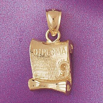 Dazzlers Jewelry Graduation Pendant Necklace Charm Bracelet in Yellow, White or Rose Gold 6448, MPN…
