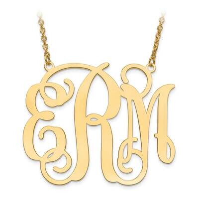 XL POLISHED CUTOUT MONOGRAM 10k Gold 10XNA503Y, MPN: 10XNA503Y, 886774565842