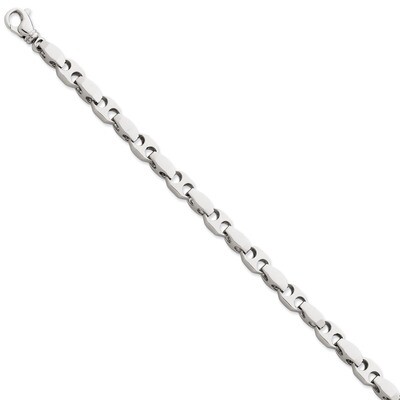 6.75mm Fancy Link Chain 24 Inch 14k White Gold WLK609-24, MPN: WLK609-24, 191101715969