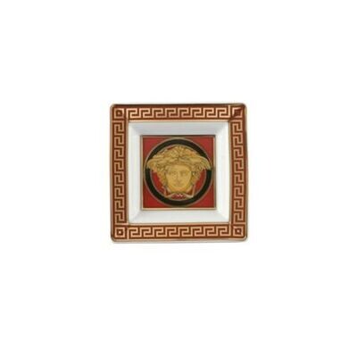 Versace Medusa Red Tray Porcelain 3 1/4 inch Square, MPN: 14085-102721-25808, 790955197671