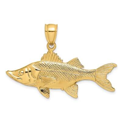 Tarpon Fish Charm 14k Gold 3-D K8115, MPN: K8115, 637218061655