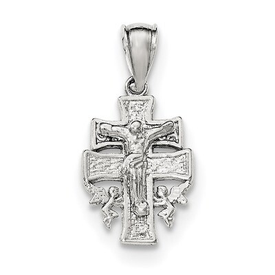 Mini INRI Crucifix Pendant Sterling Silver Polished QC8139, MPN: QC8139, 191101360541