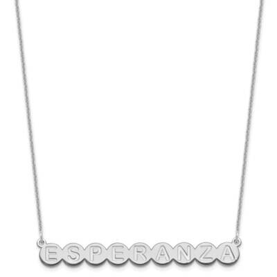 9 Letter Bubble Necklace 10k White Gold 10XNA1317W, MPN: 10XNA1317W,