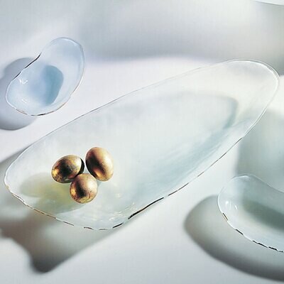 Annieglass Shells Gold Tiburon 21 x 9 1/2 Inch, MPN: SS108G, UPC: