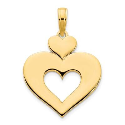 Cut Out Heart Pendant 14k Gold D5138, MPN: D5138,