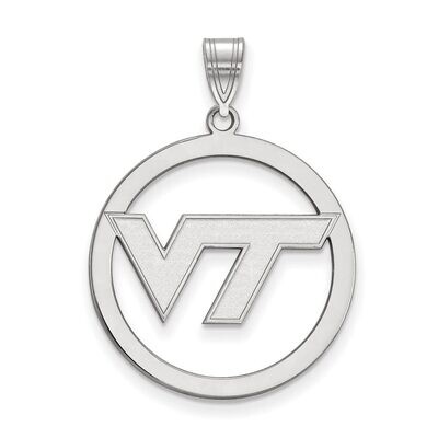 Virginia Tech L Pendant in Circle Sterling Silver SS028VTE, MPN: SS028VTE, 886774720227