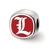 University of Louisville L Cushion Shaped Double Logo Bead Sterling Silver SS501UL, MPN: SS501UL, 8…