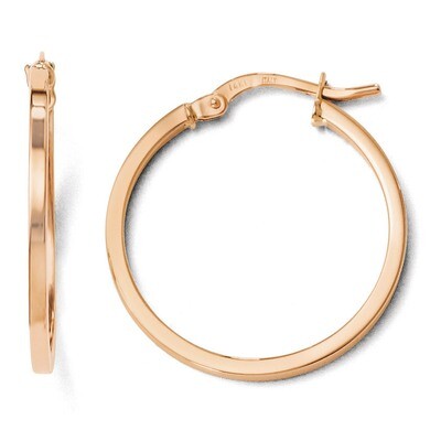 Leslie&#39;s Polished Hoop Earrings - 14k Rose Gold HB-LE893, MPN: LE893, 886774966397
