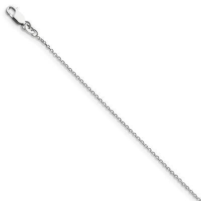 1.25mm Cable Chain with 4 Inch Extender 22 Inch Sterling Silver Rhodium-Plated QCL035RH-22, MPN: QC…