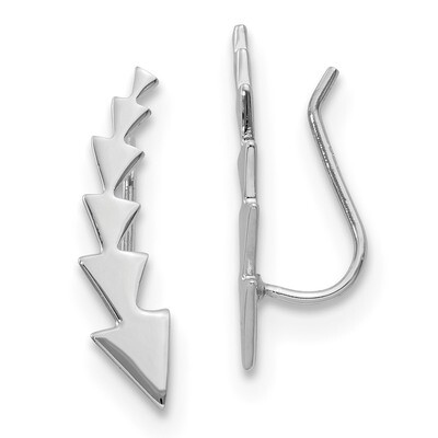 Leslie&#39;s Arrow Ear Climber Earrings Sterling Silver Polished HB-QLE1196, MPN: QLE1196,