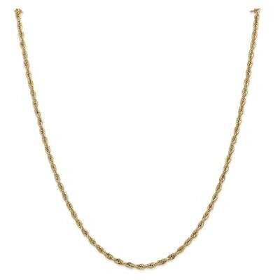 2.8mm Semi-Solid Rope Chain Anklet 10 Inch 14k Gold BC134-10, MPN: BC134-10, 883957169415